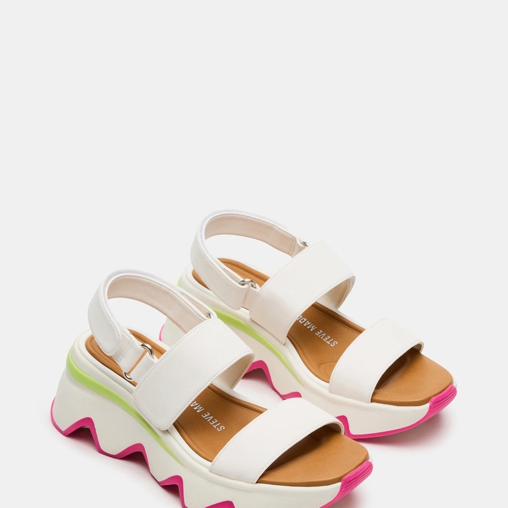 LOCHAN Bone Platform Flatform Strappy Women's Sandal - Steve Madden